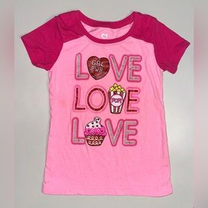 Toddler Girls, T-Shirt, Size 4-5, Pink w/ Love
